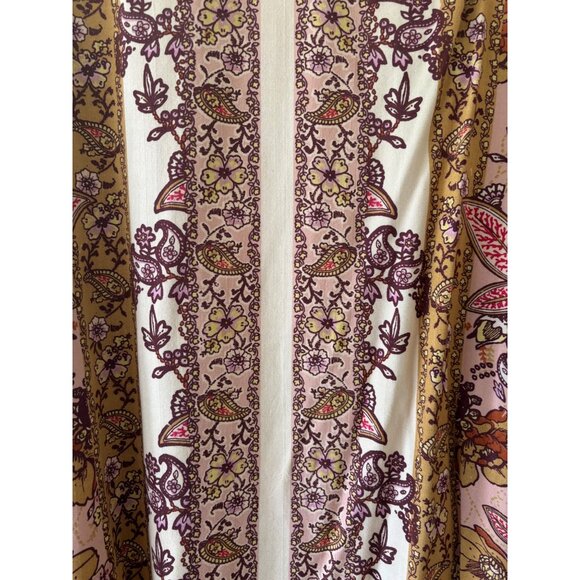 Angie Womens Paisley Kimono Duster Open Front Lightweight Boho Cover-Up - Picture 10 of 11
